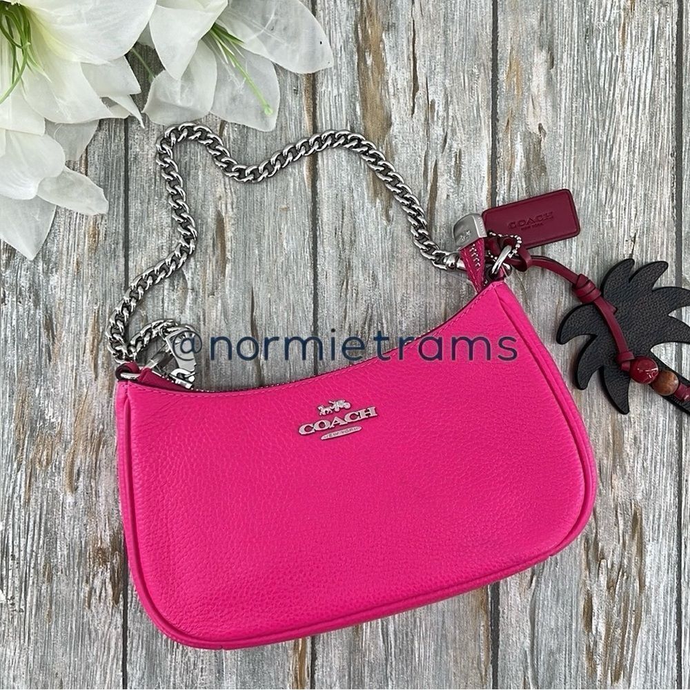 Coach Teri Mini Crossbody Shoulder Bag With Palm Tree Charm Leather